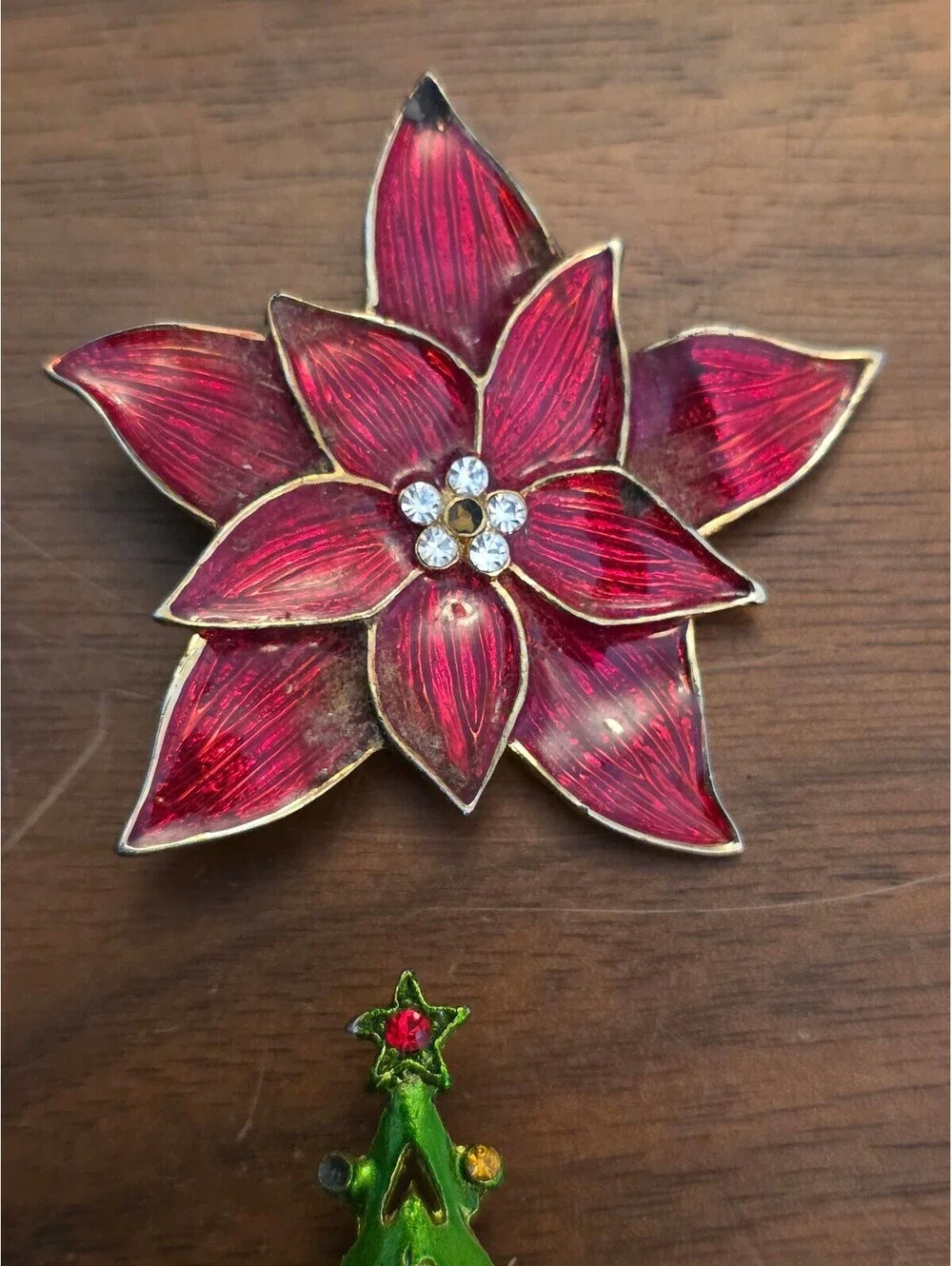 Vintage Lot of 6 Christmas Brooches - Eisenberg Ice Gerry's